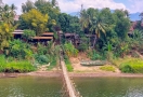 Pont de bambou à Luang Prabang