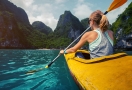 Kayak à la baie d'Halong
