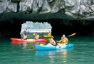 Kayak à la baie d'Halong