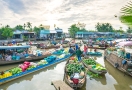 Marché flottant sur le Mékong
