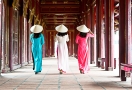 Ao Dai traditionel à Hué, Vietnam
