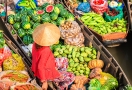 Marché flottant sur le Mékong
