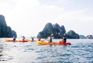 Kayak à la baie d'Halong