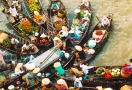 Marché flottant sur le Mékong