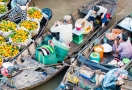 Marché flottant sur le Mékong
