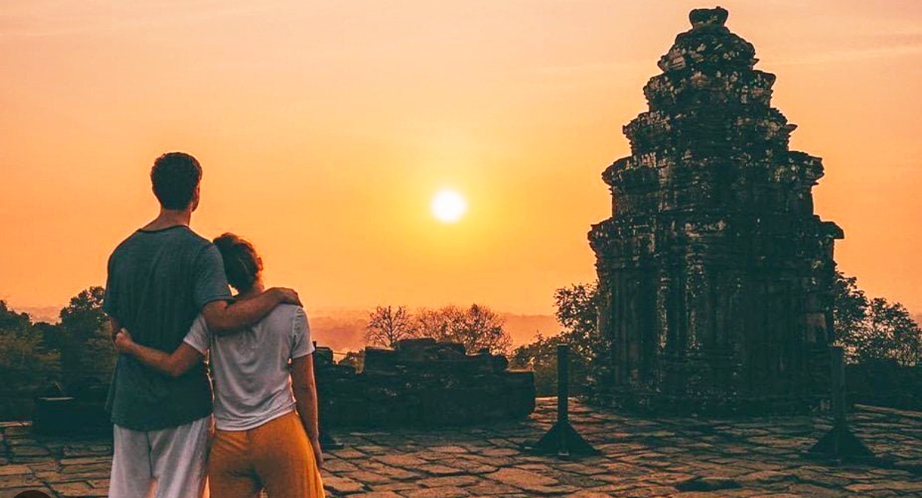 Coucher de soleil sur le Mont Bakeng