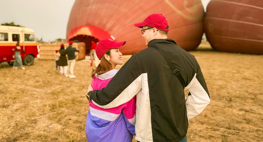Début de Montgolfière à Bagan