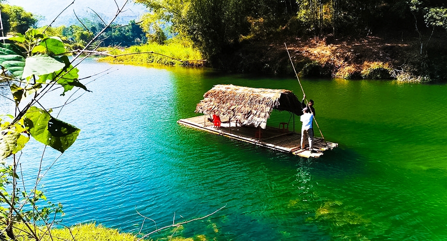 Rafting en bamboo au ruisseau Cham
