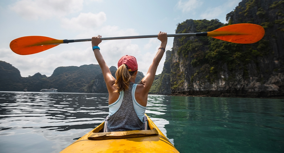 Kayak à la baie d'Halong