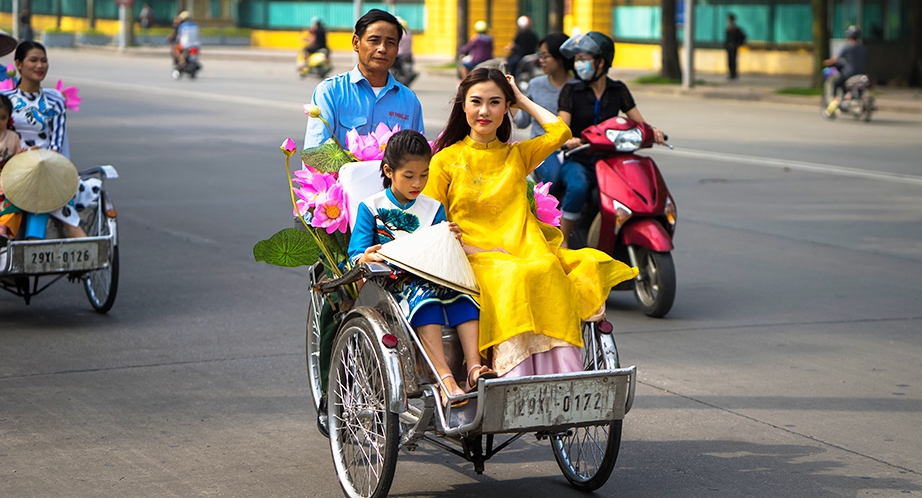 Cyclo-pousse à Hanoi