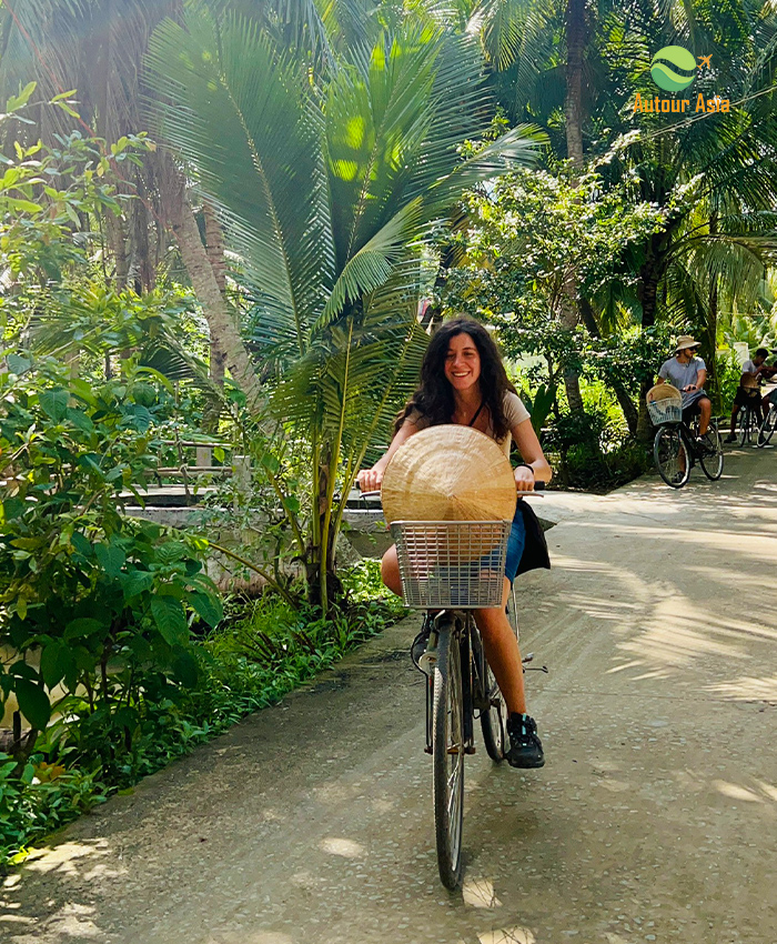 La balade à vélo à Ben Tre Mékong Vietnam