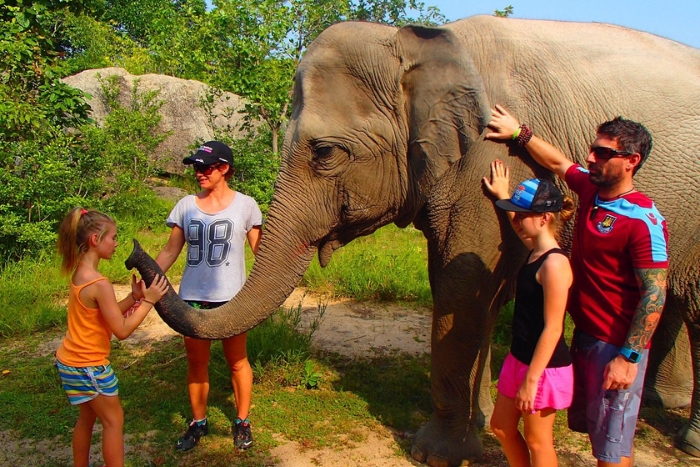 Voyager avec des enfants au Cambodge et visiter Le centre de protection de la faune de Phnom Tamao