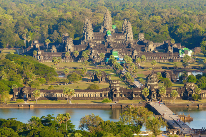 Le complexe d’Angkor est immensément vaste, avec de nombreux temples de toutes tailles