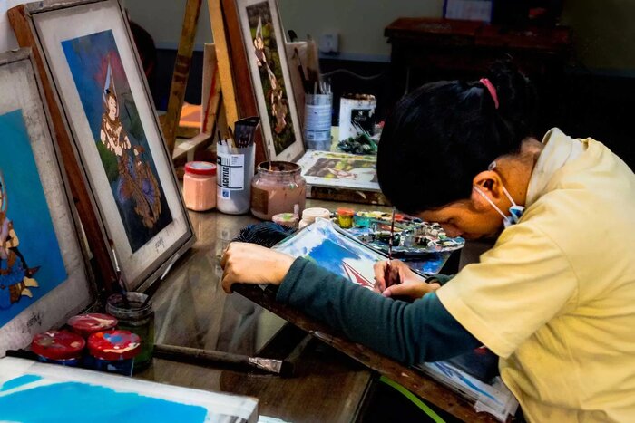 Peintures à la main, shopping à Siem Reap 