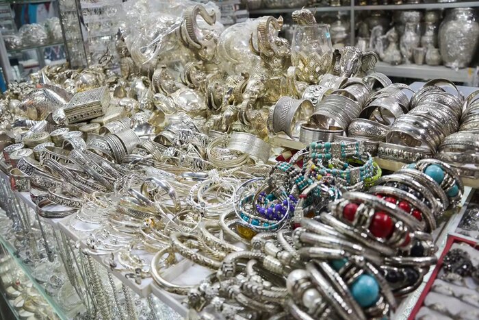 Argenterie et bijoux en argent à Siem Reap, au Cambodge 