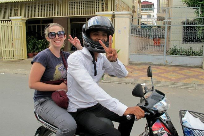 Moto-taxi est un moyen de transport à Sihanoukville pratique pour ceux qui voyagent seul