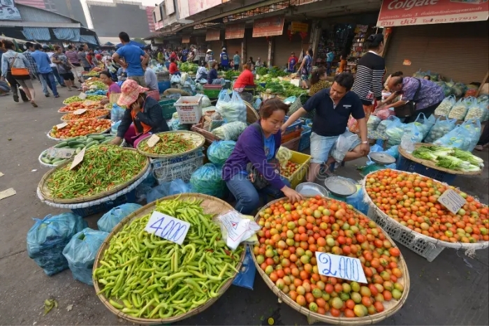 Le marché Talat Sao