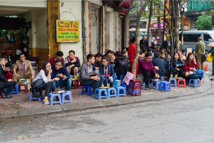 La rỵthme de la vie quotidienne à Hanoi, Vietnam 