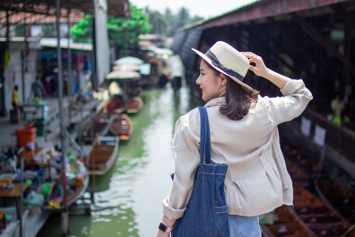 Ma visite marché flottant Bangkok