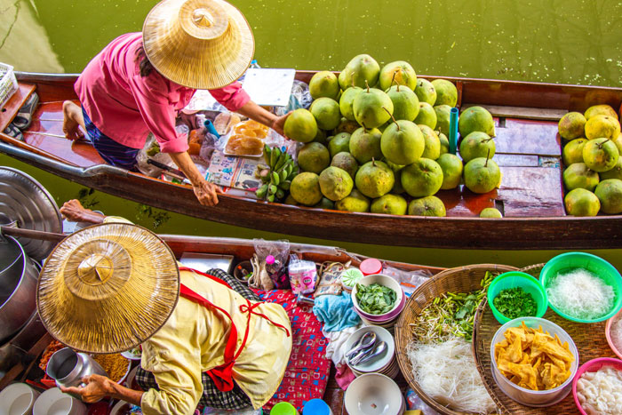 Le marché flottant de Damnoen Saduak