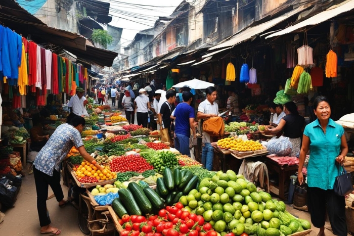 Marché Psa Leu, Siem Reap, Cambodge