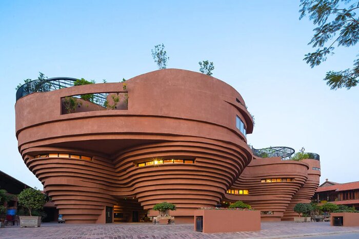 Cette architecture s'inspire de blocs de poterie vieux de plusieurs siècles