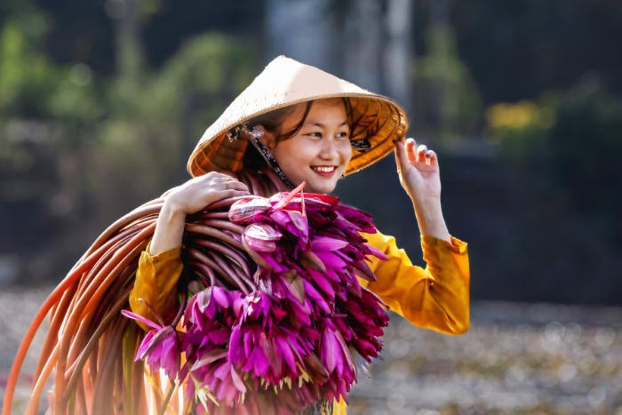 Saison des fleurs à Tien Giang, Vietnam