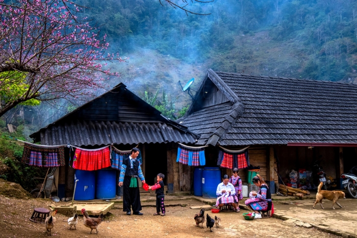 Thon Tha dans l'itinéraire 7 jours à votre vircuit au Nord Vietnam