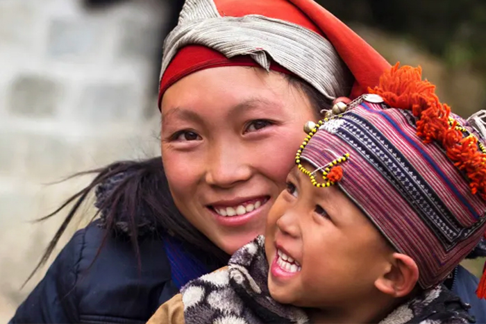 Groupe ethnique Dzao rouge à Sapa