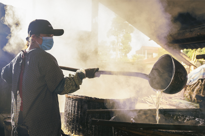 Processus de fabrication artisanale du sucre de canne