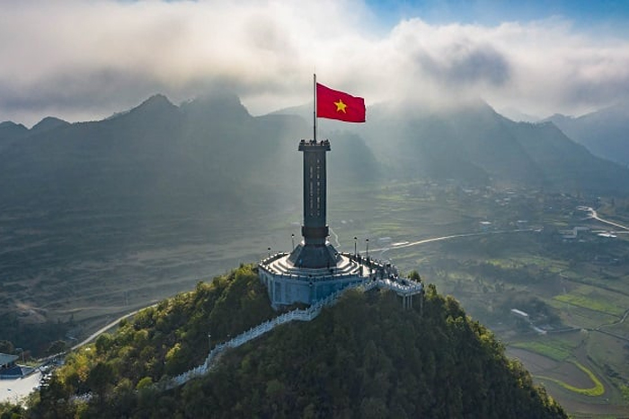 La tour de Lung Cu, le point le plus au nord du Vietnam