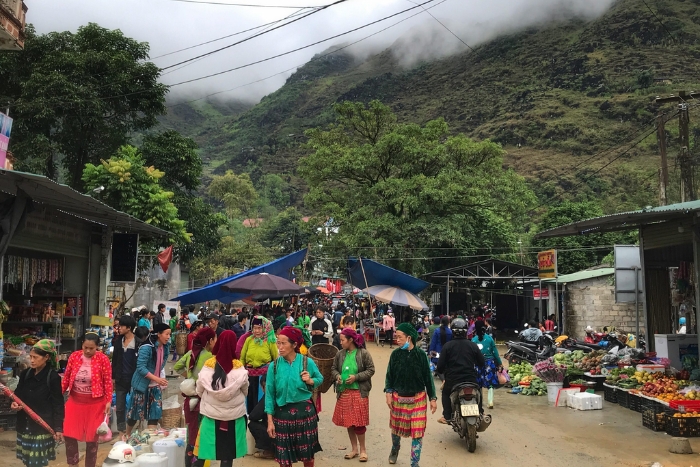 Marché de Du Gia, Ha Giang, Vietnam