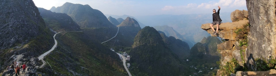 Vue panoramique de mon Ha Giang Loop en moto