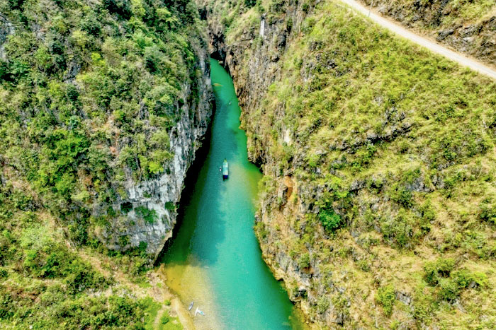 Les gorges de Tu San vu d'en haut