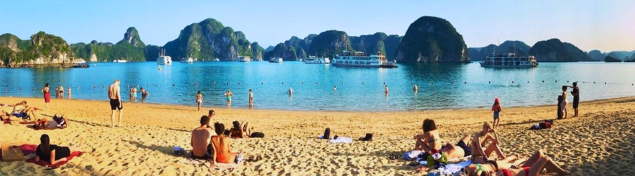 Île de Titop, baie d'Halong, Vietnam
