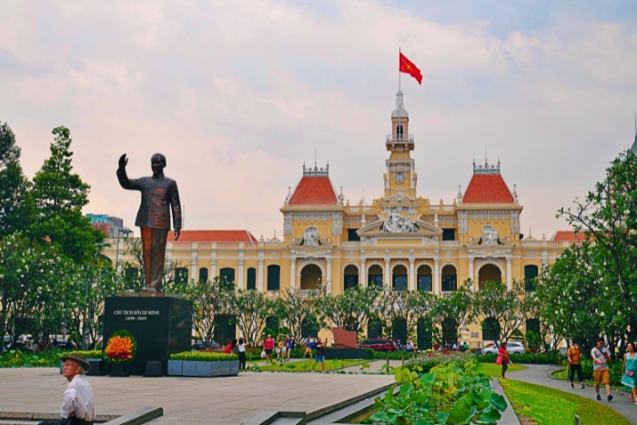 Rue piétonne Nguyen Hue au cœur de Saigon