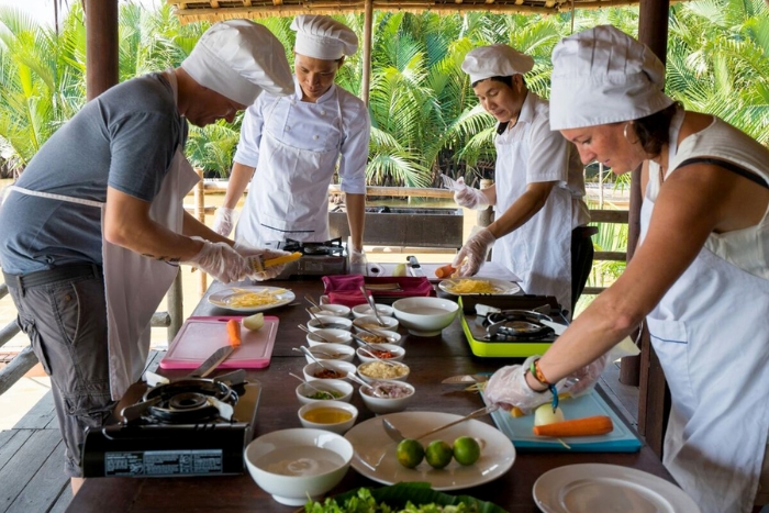 Cours de cuisine au village maraîcher de Tra Que