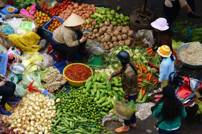 Marché local au Vietnam