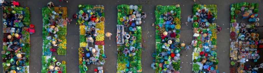 Marché "chồm hổm" – le plus beau marché du delta du Mékong au Vietnam