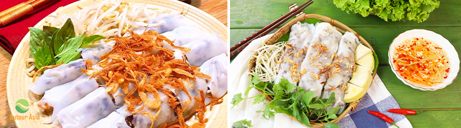 Banh Cuon (Les crêpes de riz vietnamiennes cuites à la vapeur)